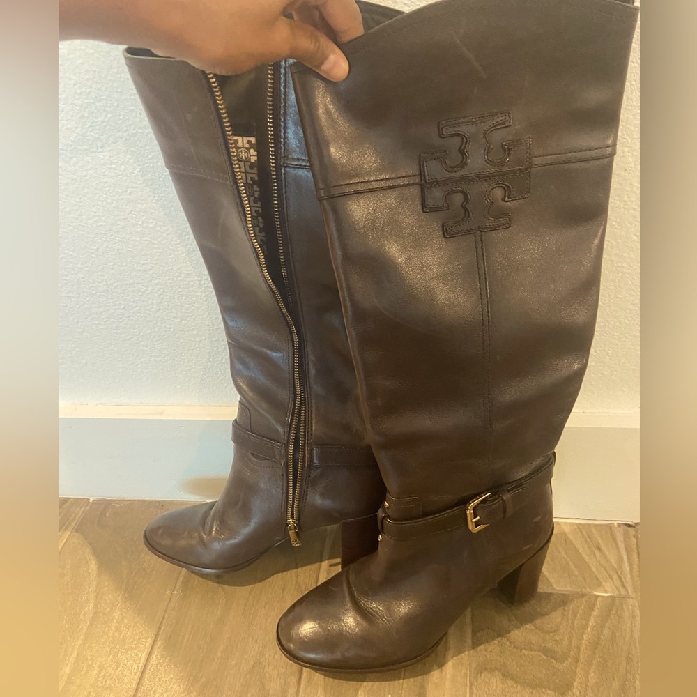 Tory Burch Tall Brown Riding Boots Size 10